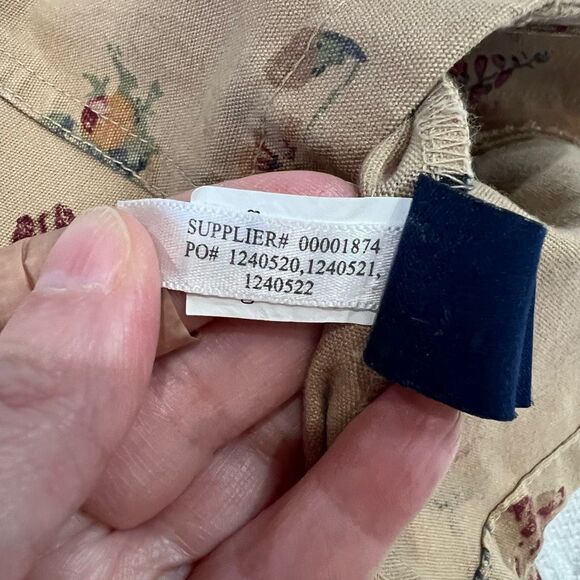 Chaps Women's Boho Floral Print Tan Blazer Jacket - Picture 9 of 9